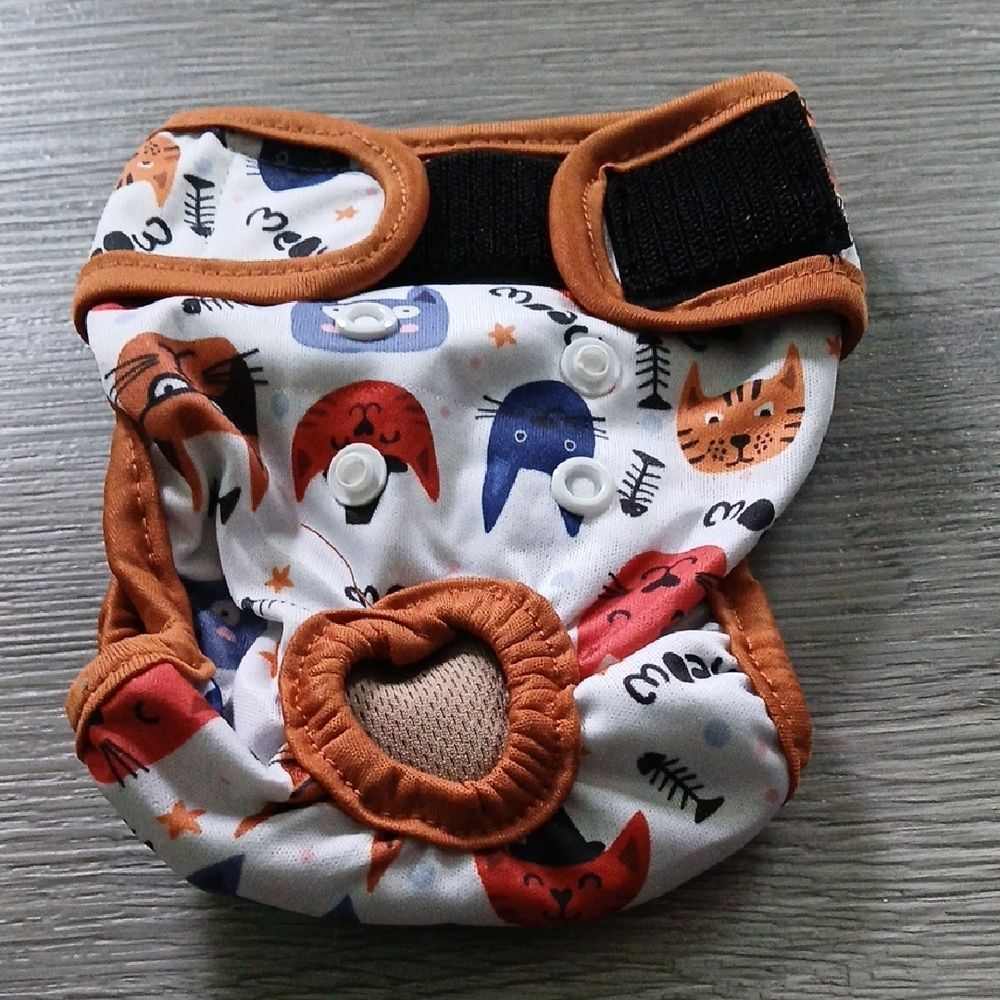 Grecle meow cat reusable cat diaper heat bladder issue NWOT Sz S